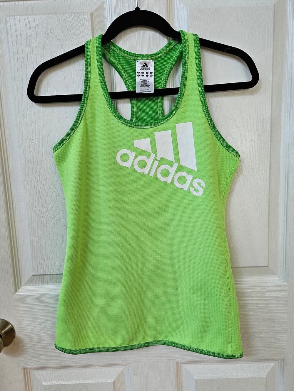 Adidas Women's Reversible Racerback Tank Top Green Athletic Running Size Medium